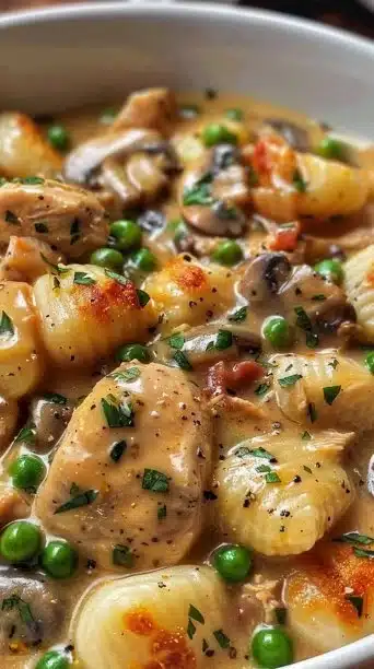 One Pot Gnocchi Chicken Pot Pie