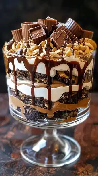 Peanut Butter Brownie Trifle