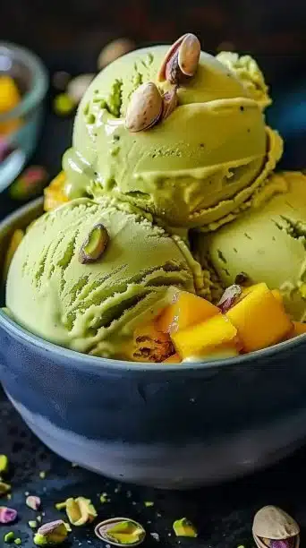 Pistachio Mango Ice Cream