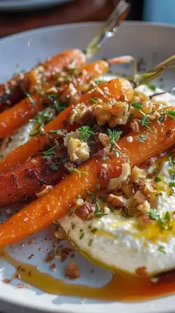 Roasted Carrots With Whipped Ricotta Hot Honey