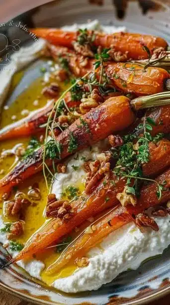Roasted Carrots With Whipped Ricotta Hot Honey
