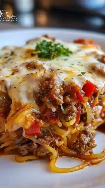 Sausage and Peppers Spaghetti Squash Casserole – Comfort Food, Lightened Up