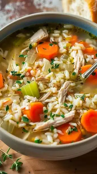 Slow Cooker Chicken and Rice Soup