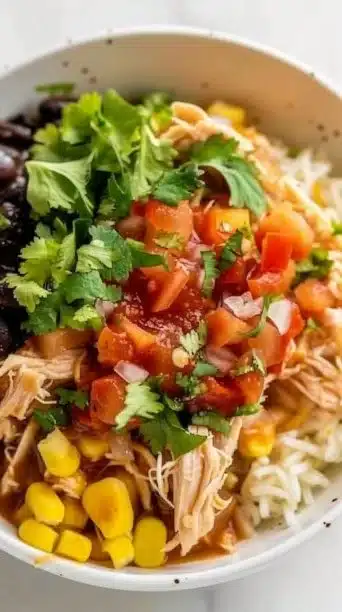 Slow Cooker Chicken Burrito Bowls