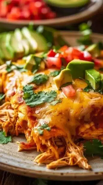 Slow Cooker Chicken Enchilada Bake (Low-Carb Style)
