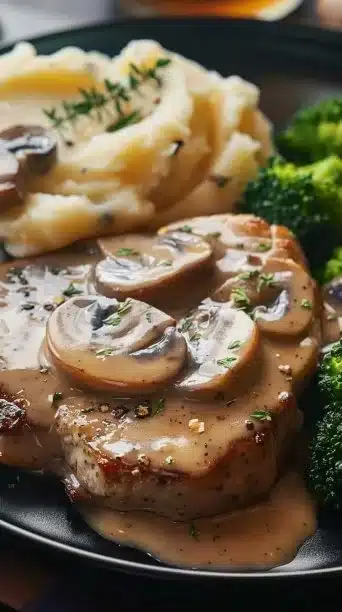 Slow Cooker Cream of Mushroom Pork Chops