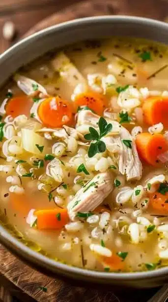 Slow Cooker Creamy Chicken and Rice Soup
