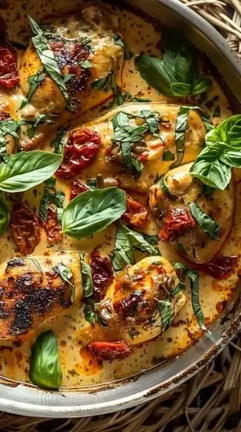 Slow Cooker Creamy Tuscan Chicken