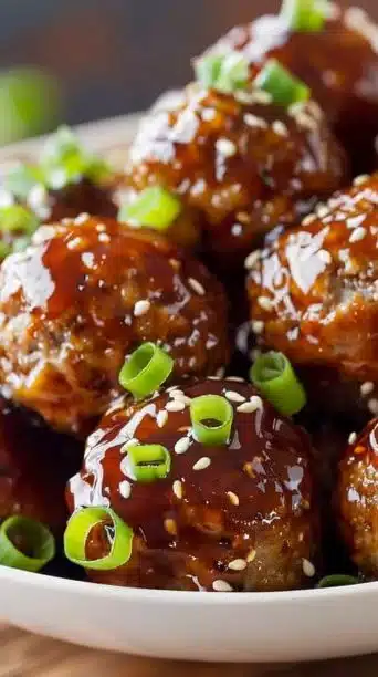 Slow Cooker Teriyaki Turkey Meatballs