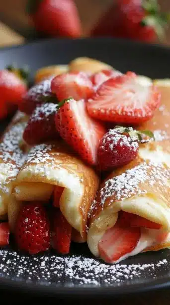 Strawberry Cheesecake French Toast Roll Ups