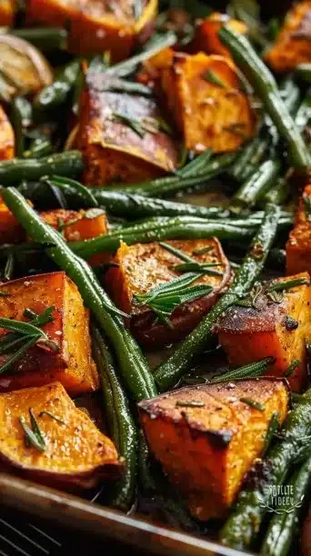 Sweet Potato Green Bean Tray Bake Recipe