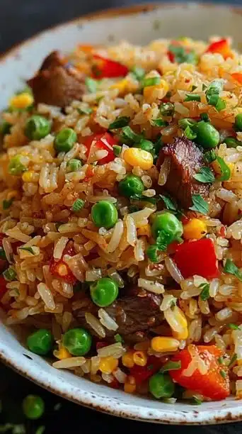 Delicious Texas Roadhouse seasoned rice served in a bowl.
