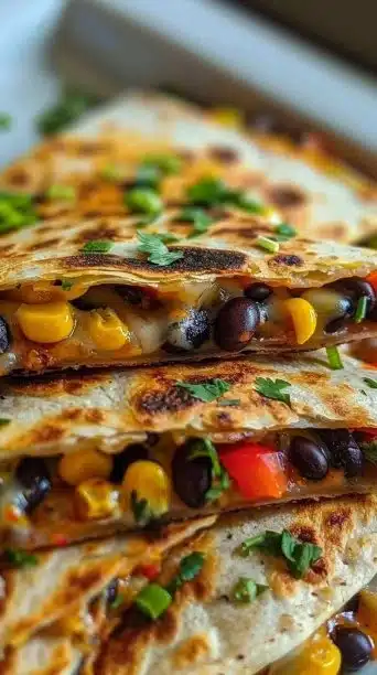 Vegan Quesadillas With Black Beans And Avocado