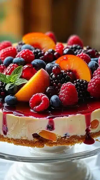 Berry Peach Cheesecake: A Delicious & Easy Recipe
