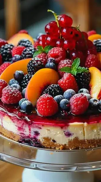 Berry Peach Cheesecake: A Delicious & Easy Recipe