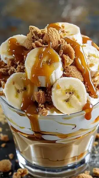 Biscoff Banana Pudding with Caramel