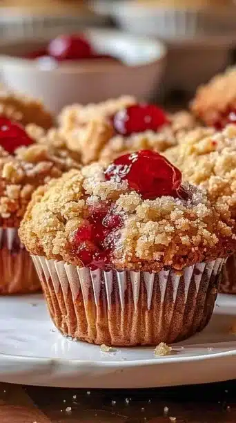 Cherry Cobbler Muffins