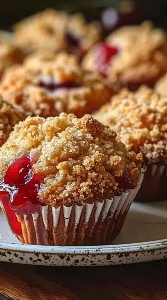 Cherry Cobbler Muffins