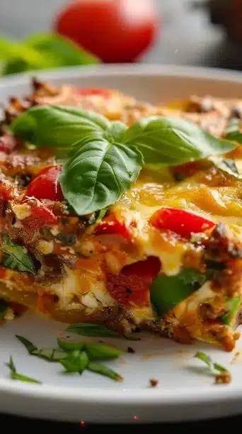 Easy Low Carb Keto Crustless Pizza Casserole Recipe