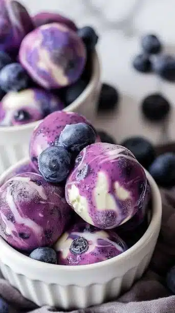 Guilt-Free Blueberry Cheesecake Protein Bites | High-Protein