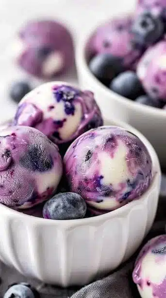 Guilt-Free Blueberry Cheesecake Protein Bites | High-Protein