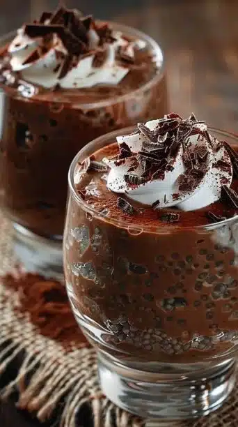High Protein Chocolate Chia Seed Pudding