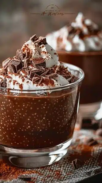 High Protein Chocolate Chia Seed Pudding