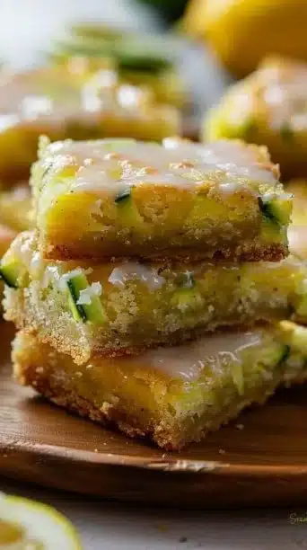 Lemon Zucchini Bars with Glaze