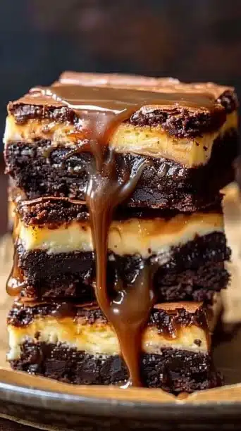 Milky Way Caramel Cheesecake Brownies