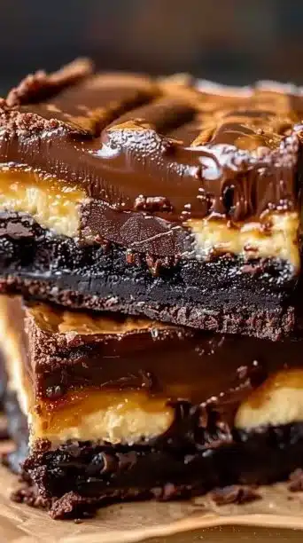 Milky Way Caramel Cheesecake Brownies
