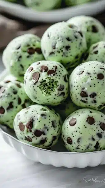 Mint Chocolate Chip Protein Balls