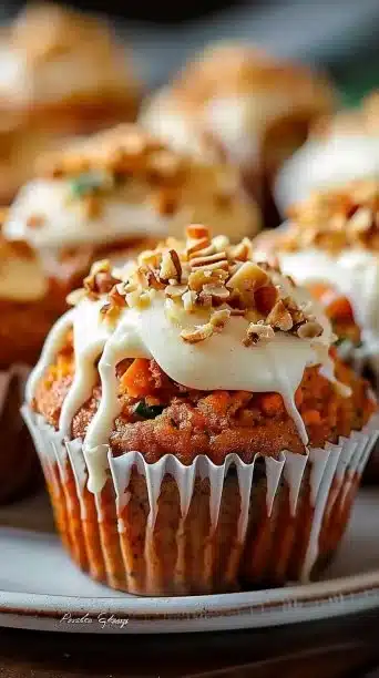 Moist Carrot Cake Zucchini Muffins