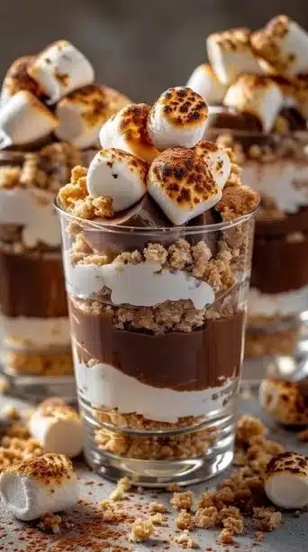 No Bake Smores Parfaits