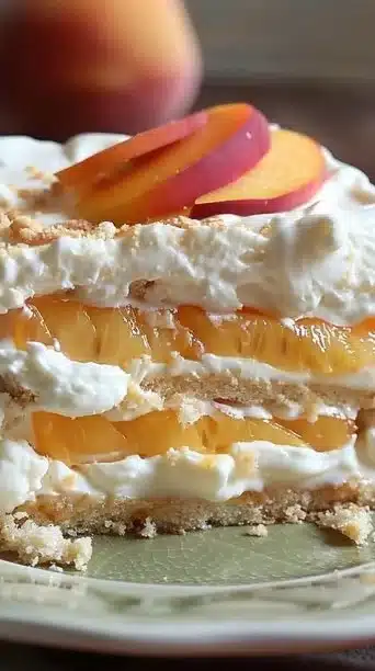 Peach & Yogurt Icebox Cake