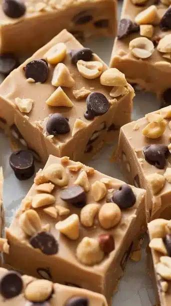 Delicious peanut butter frozen yogurt bars ready to enjoy on a sunny day