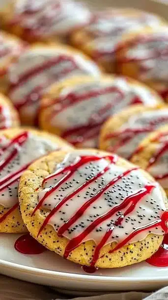 Raspberry Lemon Poppy Cookies