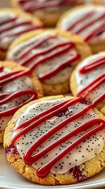 Raspberry Lemon Poppy Cookies