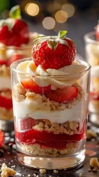 Strawberry Banana Cream Layer Cups – A Dreamy, Fresh, No-Bake Dessert You’ll Want Every Single Week