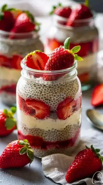 Strawberry Shortcake Chia Pudding