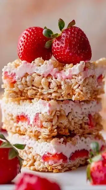 Strawberry Shortcake Rice Krispies Treats